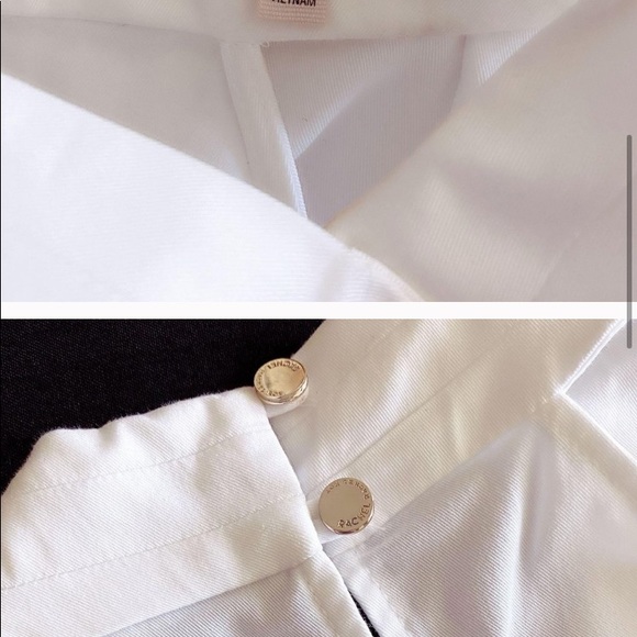 NWOT Rachel Roy Cold-Shoulder Keyhole Top White - Picture 3 of 5